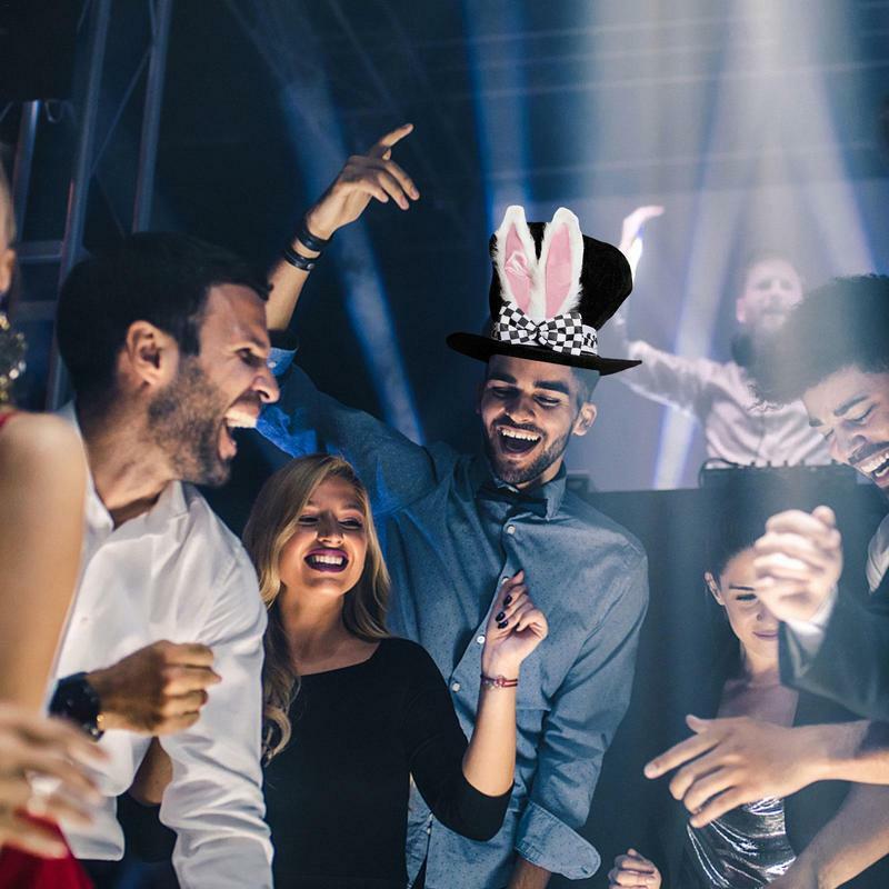 Topi telinga kelinci Velvet topi Tangan cuci tepat waktu lucu topi pesta penyihir Festival baru yang menyenangkan kostum untuk Paskah