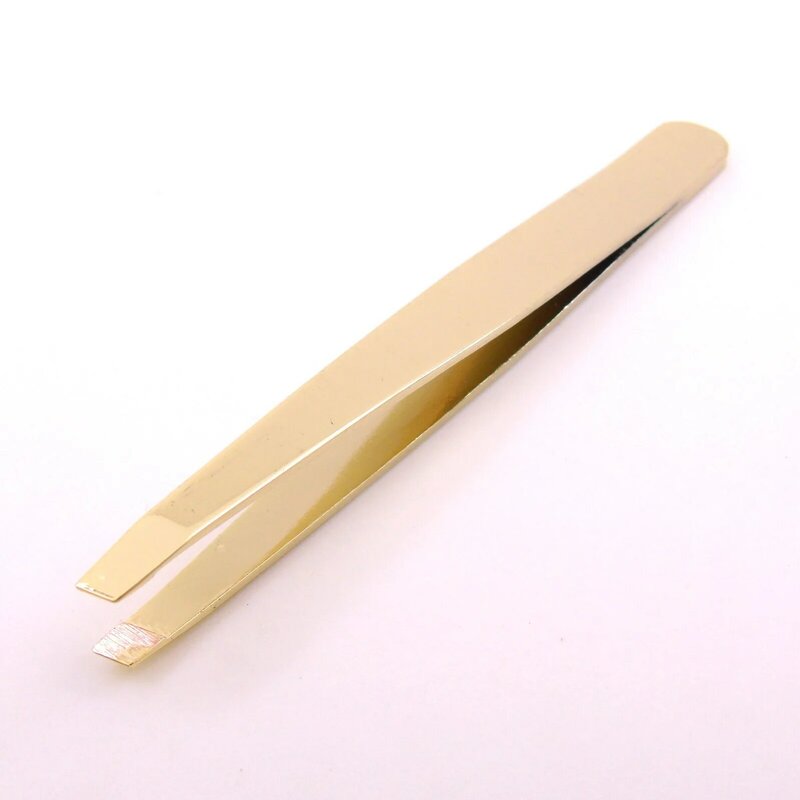 Private Label Eyebrow Tweezers Rose Gold Pincet Clips Stainless Steel Face Hair Removal Beautfy Makeup Tool