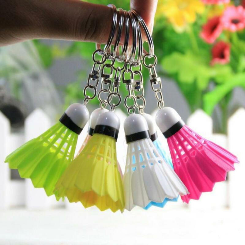 Mini porte-clés pendentif de badminton, porte-clés en forme de raquette de tennis, support de sac à dos, décor de confrontation, poudres
