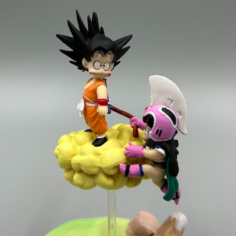 9cm Drachen ball Figur Sohn Goku Chichi Salto Wolke Chibi Statue PVC Anime Action Figur niedlichen Ornamente Geschenk Kinderspiel zeug