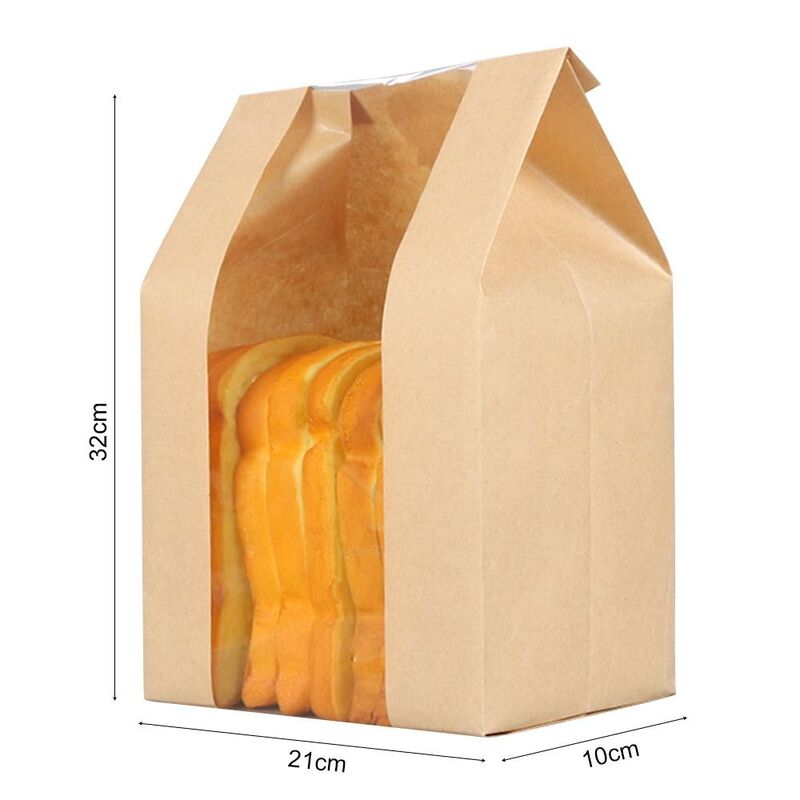 Bolsas de papel para pan casero, 25 piezas, 13,7x8,2x3,9 pulgadas