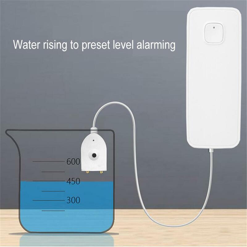 Tuya умный датчик утечки воды детектор уровня перерасхода воды бесплатное сообщение Push And Alarm объем 80 дБ линия 1 м 2 м 3 м 4 м 5 м