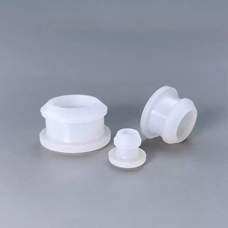 2.5mm~50.6mm White High Temp Silicone Rubber Snap on Hole Plug Seal Stopper Cover Dustproof Cap