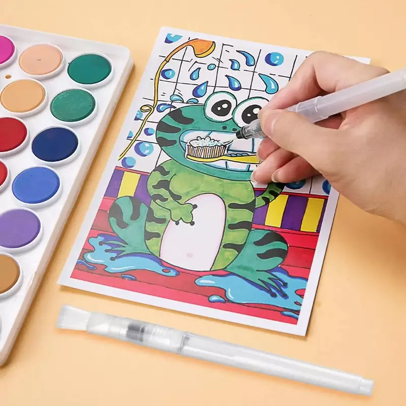 6pcs refillable watercolor pens, watercolor brushes for sketching, watercolor pens, anime comics