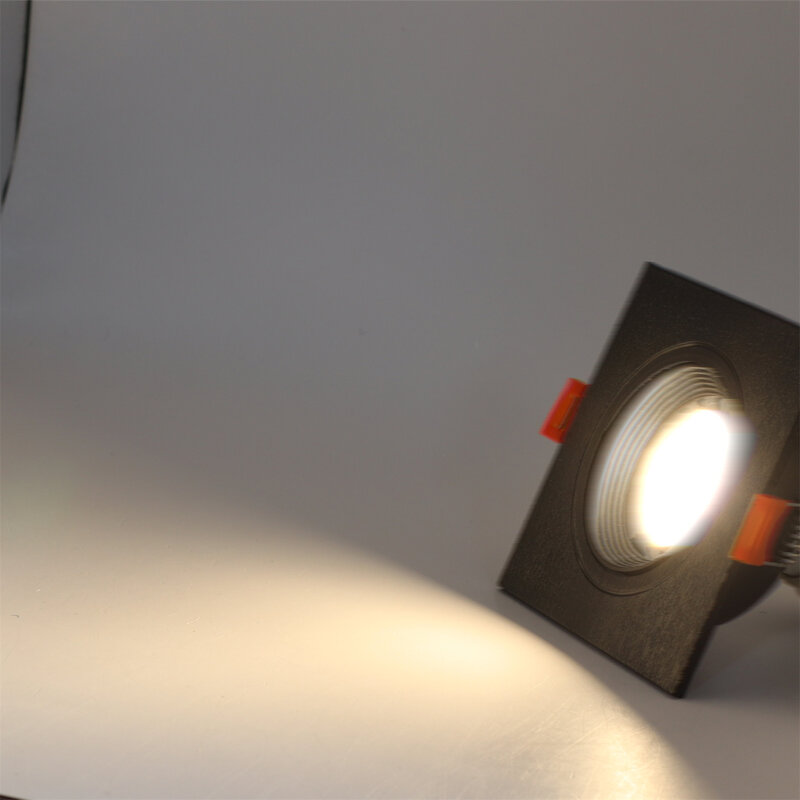 Carcasa de globo ocular con soporte GU10 MR16, Bombilla empotrada única, marco de lámpara con efecto de luz descendente negro/blanco