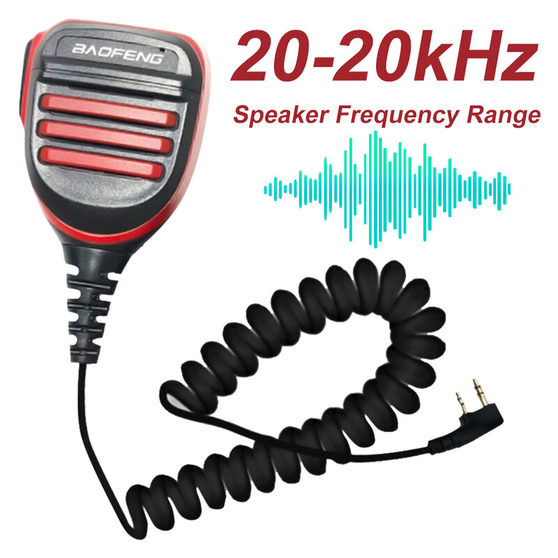 Baofeng-walkie-talkie con micrófono, interfono PTT, Radio Ham, altavoz, micrófono para UV-5R BF888S, Radio bidireccional, accesorios para walkie-talkie