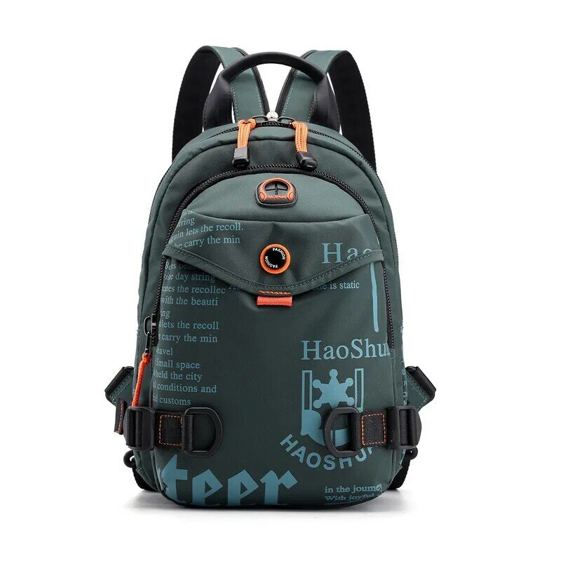 New Backpack Outdoor Men'S Chest Bag Multi Functional Fashion Backpack Waterproof Nylon Cloth Single Shoulder Crossbody Bag