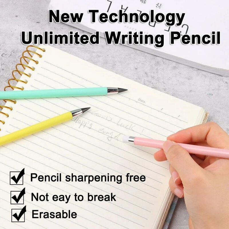Hb ilimitado lápis de escrita nova tecnologia sem tinta eterna lápis arte esboço pintura ferramentas novidade papelaria material escolar