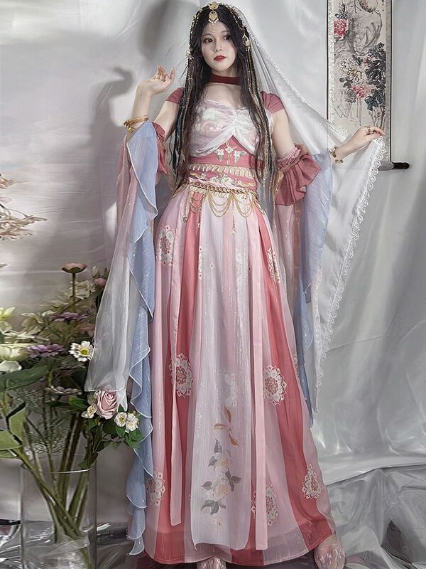 Повседневное пальто в китайском стиле, юбка на бретельках в китайском стиле, костюмы Арабской принцессы в индийском стиле для весны, лета и осени
