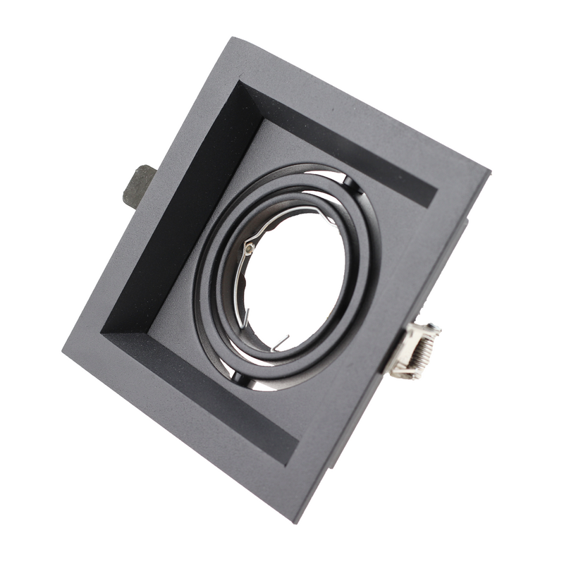 Черно-белый утопленный Точечный светильник GU10 с передними кольцами, утопленный Точечный светильник с рамой 1/2/3 головок