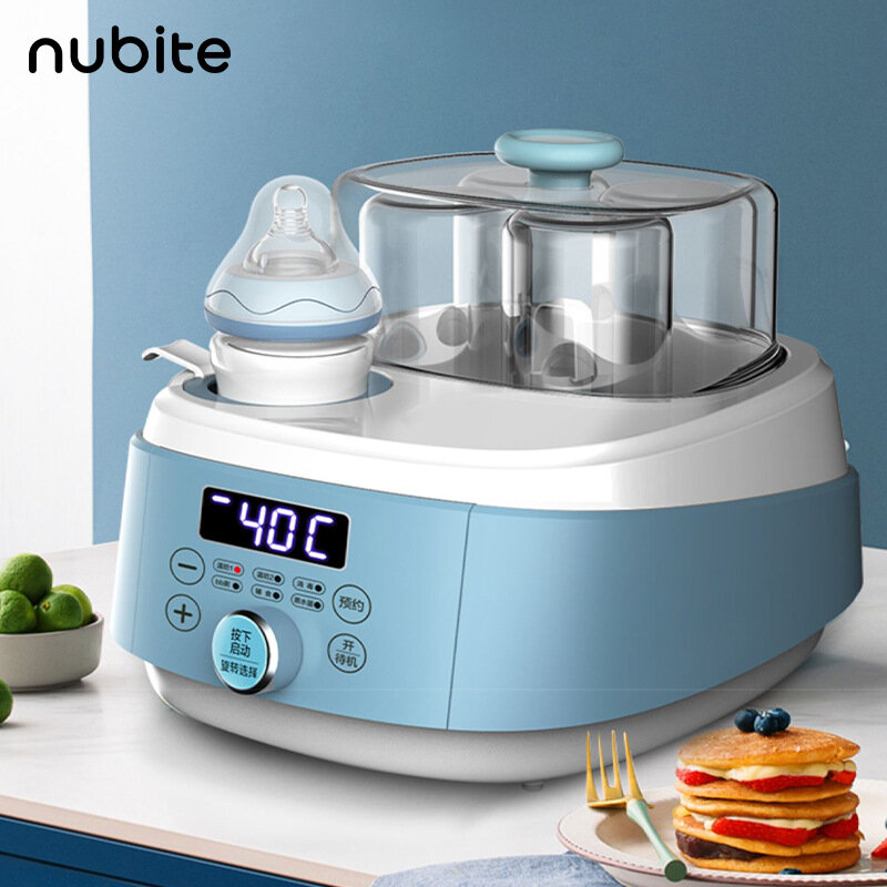 Nubite 베이비 살균기, 지능형 자동 항온 우유 장치, 우유병 히터, 따뜻한 우유 벨트 건조, 3 in 1