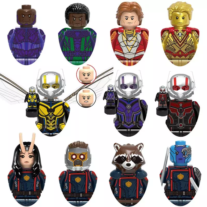 The Avengers Marvel Cartoon Character Building Block, Ant-Man, Wasp Heroes Bricks, brinquedo educativo para menino, presente de aniversário, G0114, G0115