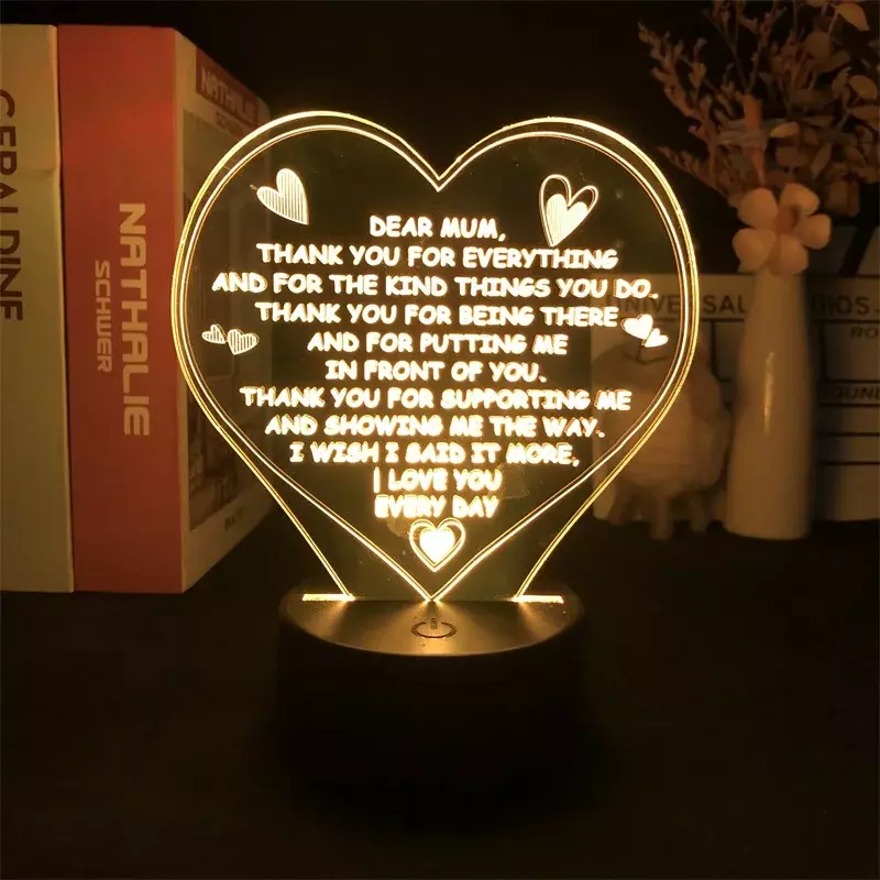 Love lampu malam dasar jam Alarm lampu malam Dropship proyektor warna dekorasi dengan Remote langsung menyediakan ulang tahun anak