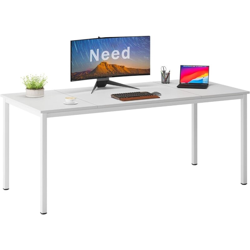 Necesita Escritorio de oficina ejecutivo de 70,8 pulgadas, escritorio de computadora grande y elegante, escritorio de escritura de estudio Simple, muebles de negocios de estación de trabajo