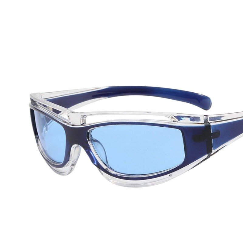 Kacamata hitam desainer mewah 2022 kacamata hitam pria antik Steampunk cekung Gg gafas Future Technology Y2K