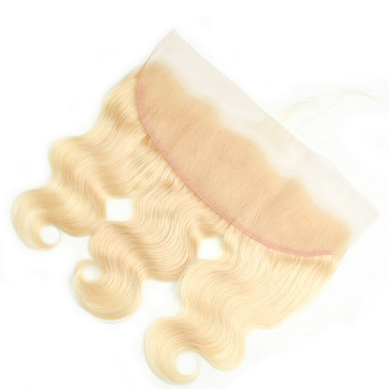 13x4, фронтальная кружевная свободная часть, 613 волнистые волосы, светлые, прозрачные, фронтальные, предварительно выщипанные, бразильские, Remy волосы, 100% человеческие волосы