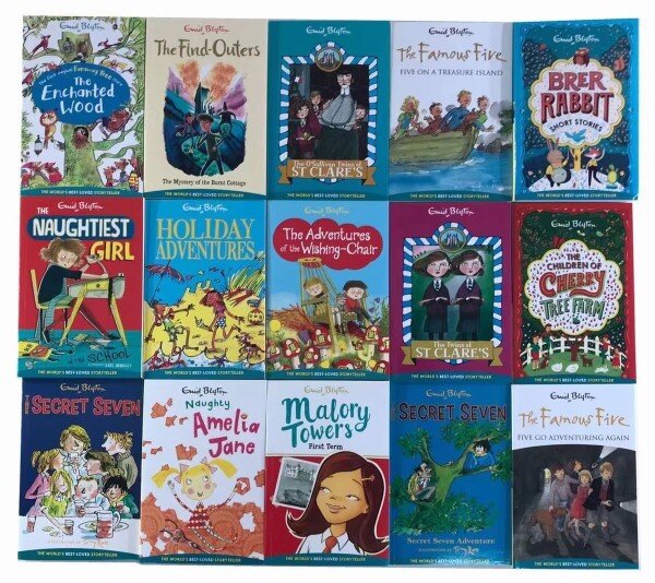 The Classic Enid Blyton Collection Livro de leitura para crianças, livros de romance jovem-adulto, 15 livros