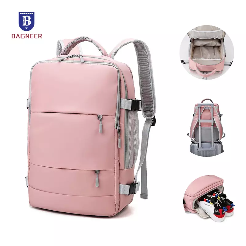 Outdoor Travel Backpack Bag Water Repellent Anti-Theft Daypack Girls School Bag Luggage Strap USB Charging Port Women Backpack