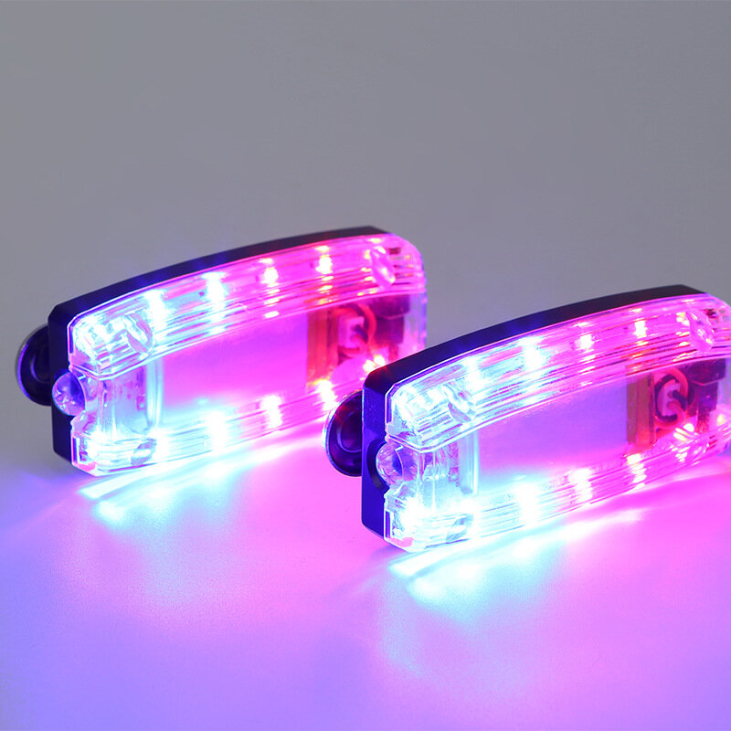 Lumière LED activée par la charge, rouge, bleu, rafale, iode clignotant, conduite de nuit, service flash, sécurité, signal de patrouille clignotant initié