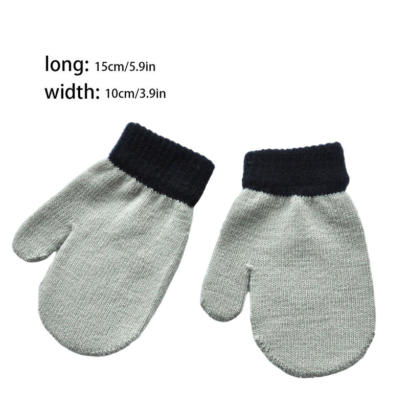 1 Pair Kids Mittens Simple Style Fingers Cover Toddler Mitts for Outdoor