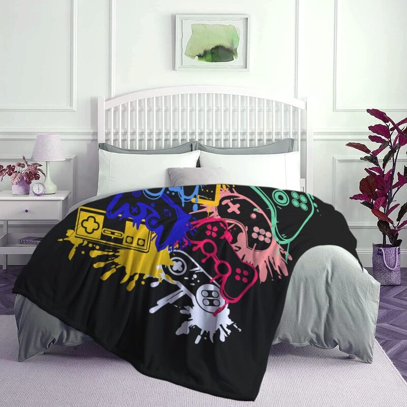 Игровое одеяло, супермягкое фланелевое одеяло для игры, удобное женское одеяло, игровые подарки для мальчиков