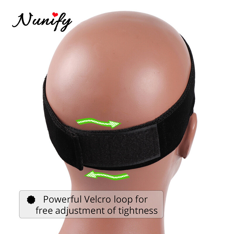 Nunify-bandana antiderrapante de veludo macio para mulheres, apertos de peruca, lenço ajustável, acessórios de veludo