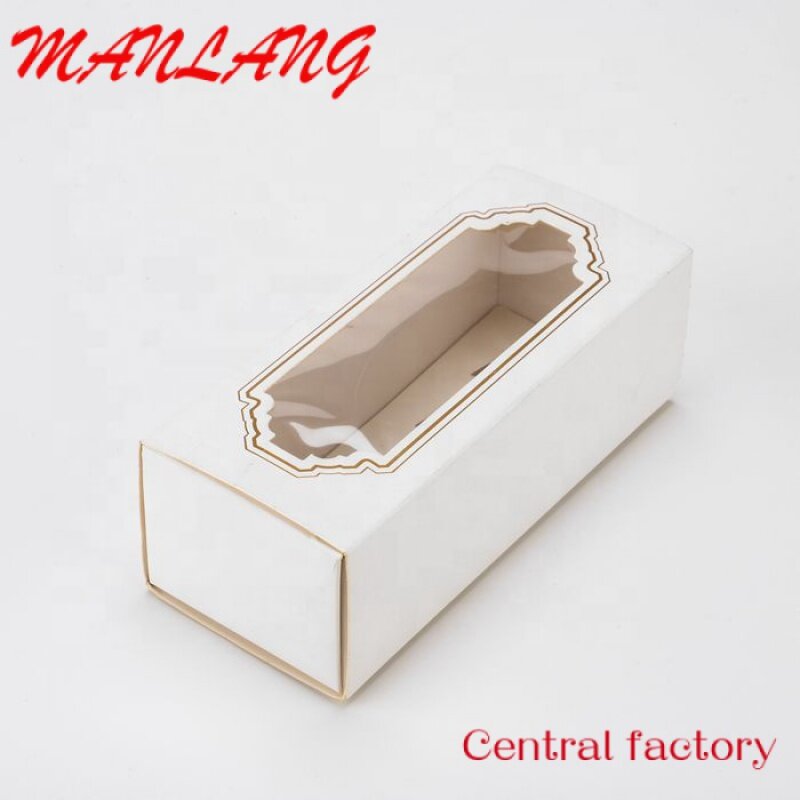 Kotak kemasan laci kustom kotak daur ulang keras multifungsi kotak kemasan laci ritel dengan jendela bening