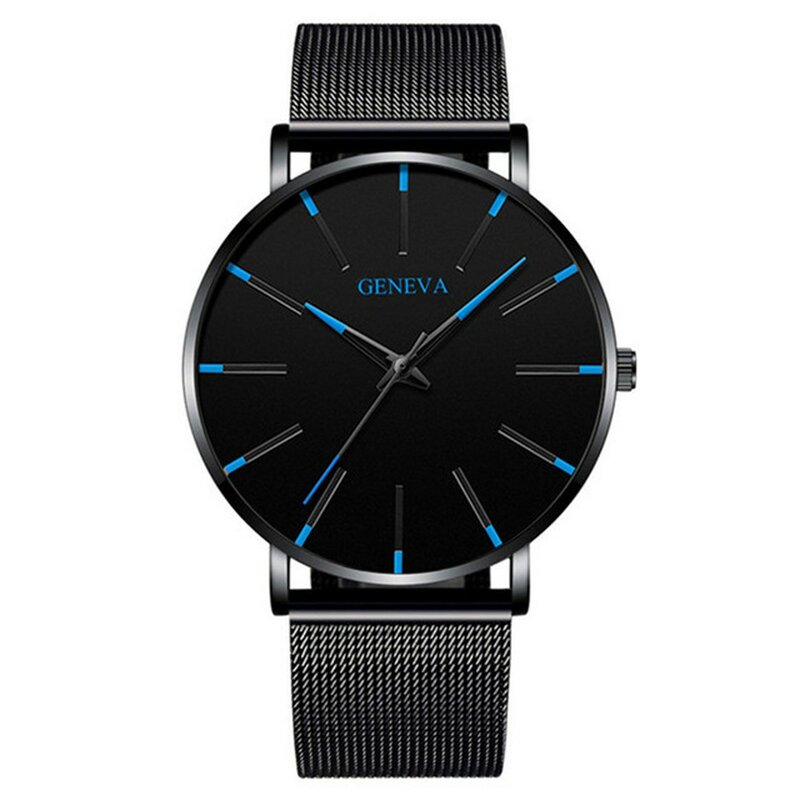 Men's Stainless Mesh Quartz Watch, Ultra-Fino, Moda, Negócios, Gaw100b-1a