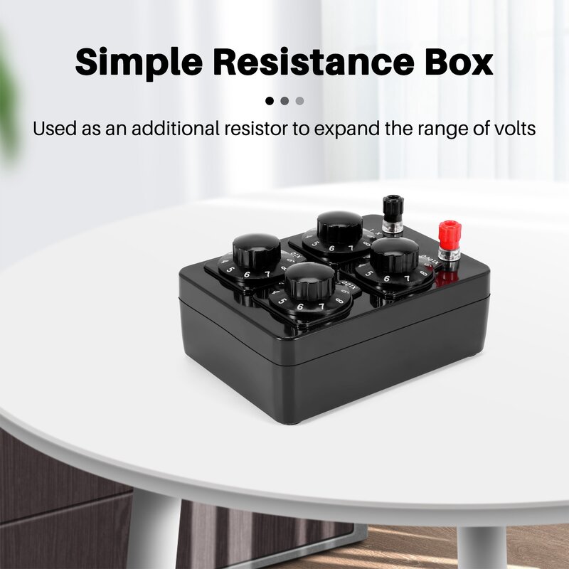 Caja de resistencia Simple de precisión Variable, instrumento de enseñanza, 0-9999 Ohm
