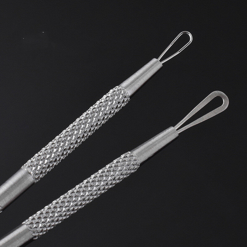 2022 New Stainless Steel Double Head Acne Needle Pit Remove Blackhead And Acne Needle Clean Skin Care Tool