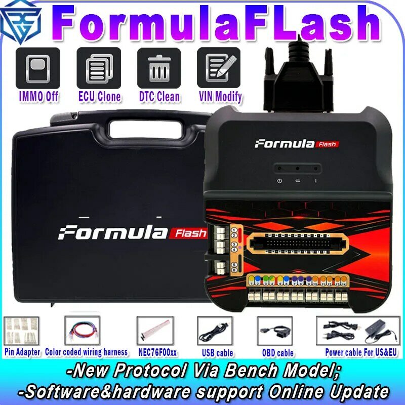 Formule d'outil Flash ECU TCU, Clone, IMMO, OFF DTC, Clean VIN, Modifier, Lire et écrire, EEPROM, FLspatule, MD1CS018, MD1CS016, etc.