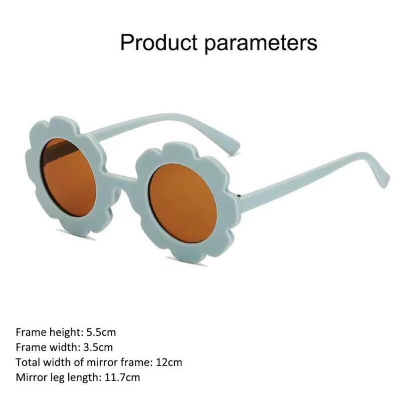 Korean Flower Frame Sun Glasses for Girls Boys UV400 Protection Sunglasses Cute Children Kids Decorative Mirror Eyeglasses 2023