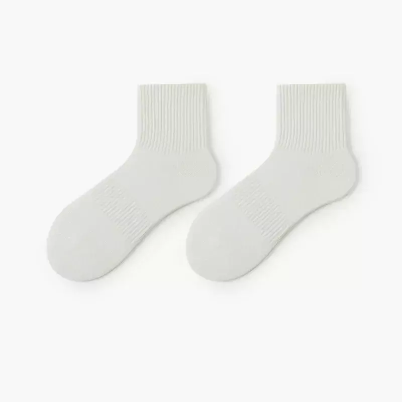 Calcetines de algodón puro para mujer, medias largas finas de color puro, blanco y negro, primavera y otoño