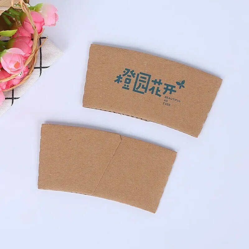 Customized productCustom logo printing heat resistant disposable packing coffee paper cup sleeves