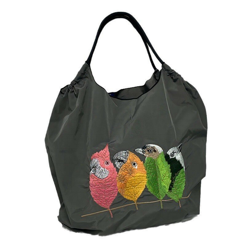 Ball chain bag, shopping bagshoulder bag Japanese Medal Rabbit environmental bag embroidered nylon fabric