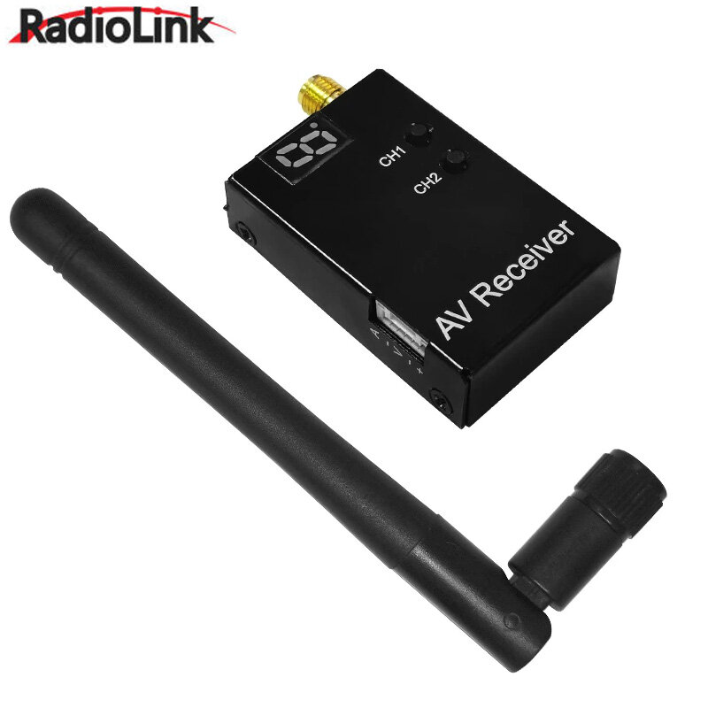 Radiolink 708R ตัวรับสัญญาณ5.8G FPV 48CH โมดูลรับสัญญาณเสียง/วิดีโอไร้สายสำหรับเครื่องส่งสัญญาณ RC8X