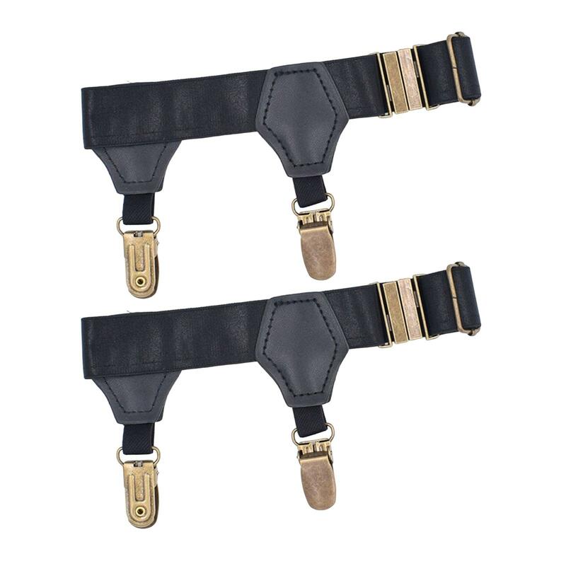 1 pasang stoking Suspender elastis pemegang tetap dapat disesuaikan Non Slip