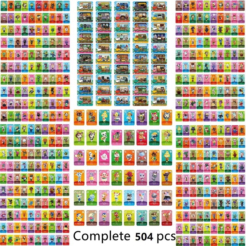 Animal Croxxing NFC Cards, Pacote Completo, ACNH 504Pcs, Série 1, 2, 3, 4, 5, Welcome50 Pcs, San6 Pcs, Trabalho para NS Switch