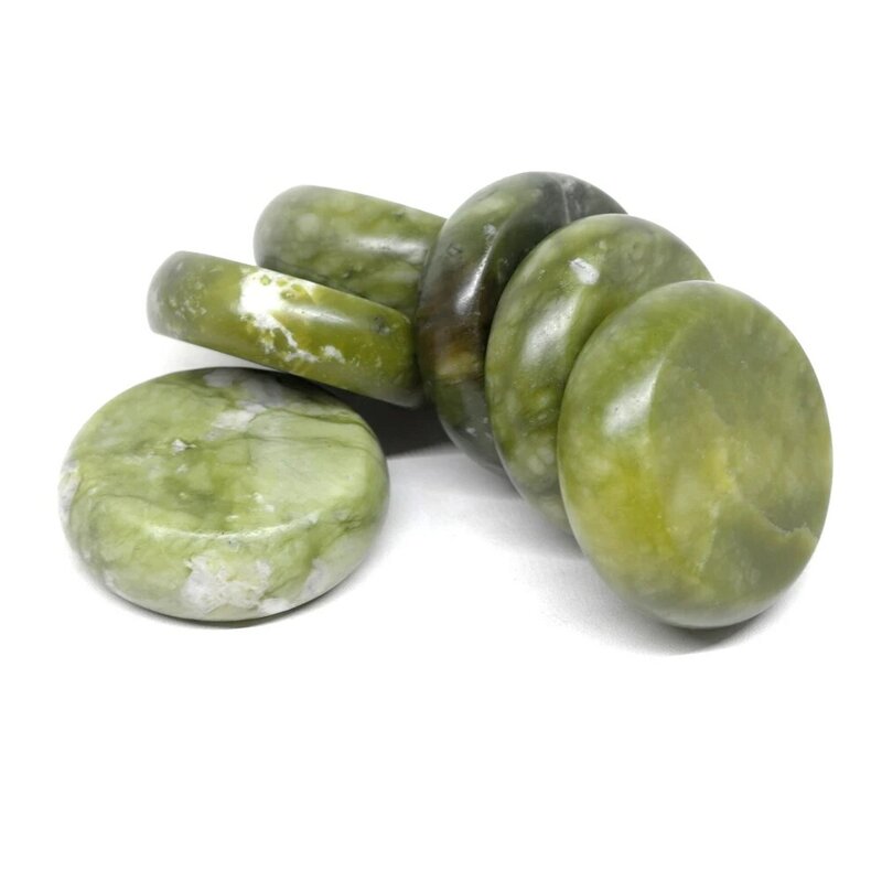 6x6cm Spa hot Stone Beauty Stones Massage Green stone Natural Stone Hot Relieve Stress RELAX jade massage set toe massage