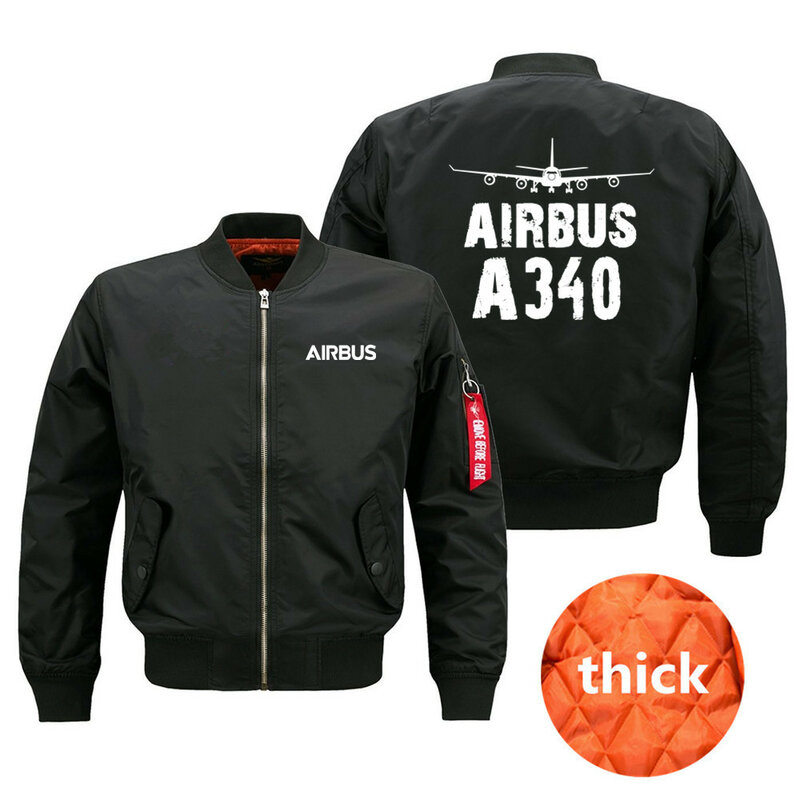 Jaquetas masculinas de pilotos Airbus A340, casacos para homens, primavera outono e inverno, 2022, S-8XL