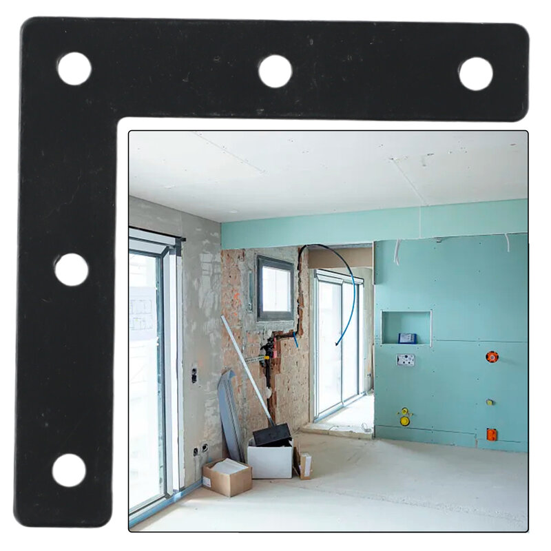 Thicken Black L Bracket, Heavy Duty Steel Construction, Corrosion and Rust Resistance, Secure and Stable Furniture Joints