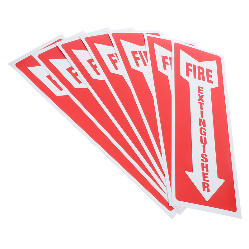 Etichette adesive per estintori da 8 pezzi segno per il ristorante del negozio al dettaglio l'ufficio della decalcomania adesiva