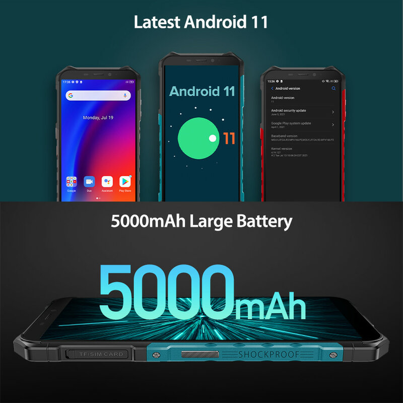 Ulefone-Smartphone Armor X9 Pro, téléphone portable robuste et étanche, 4 Go + 64 Go, écran 5.5 pouces, Android 11, 5000mAh, téléphone portable 4G, NDavid