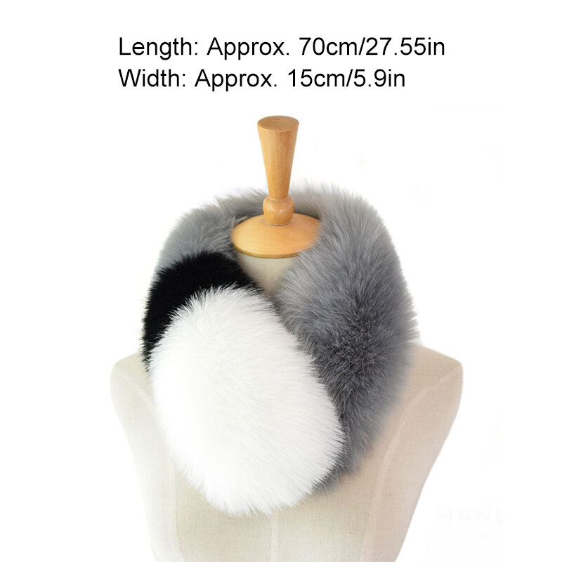 Koreas neuer farblich passender Fuchs pelz schal vielseitiger Mode winter mit einem Kunst pelz kragen, der verdickt und warm ist kurzer Schal