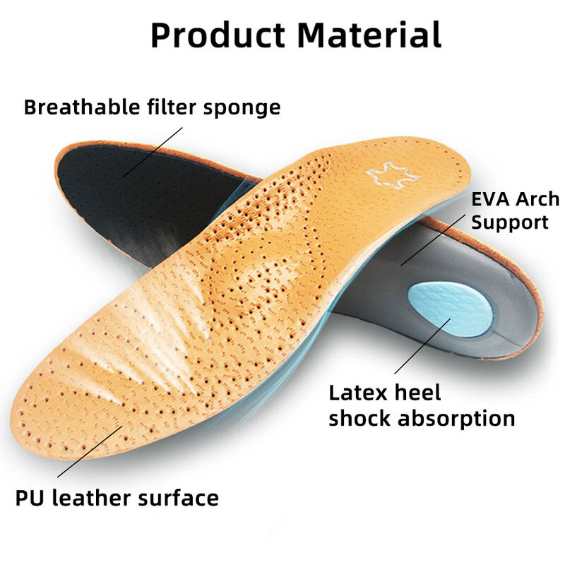 หนังพื้นรองเท้า Orthotic สำหรับ Flat Feet Arch สนับสนุน Orthopedic รองเท้า Insoles สำหรับฟุตเหมาะสำหรับผู้ชายผู้หญิงเด็ก O/X ขา