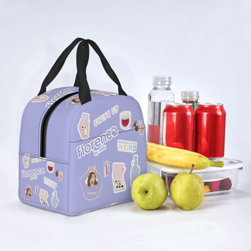 Bolsa de almuerzo personalizada para mujer, fiambrera térmica con aislamiento para adultos, trabajo de oficina, Picnic, bolsas de mano para comida