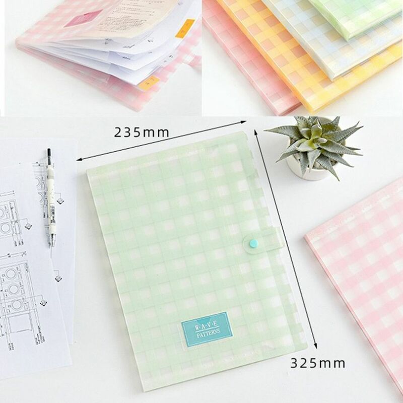 Home Student Supplies for A4 Paper for School Office Test Paper Holder Expanding File Folders Document Bag Document Organizer