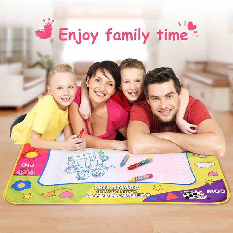 Tappetino da disegno ad acqua tappetino grande tappetino da pittura tappetini da scrittura con 4 penne 8 stampi giocattolo per l'apprendimento dei bambini studente per bambini