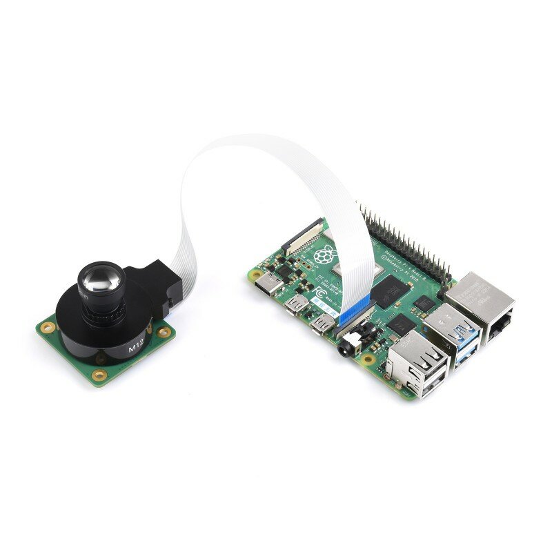 Waveshare M12 Long Focal Length Lens,5MP,25mm Focal length, Large Aperture, Compatible with Raspberry Pi High Quality Camera M12