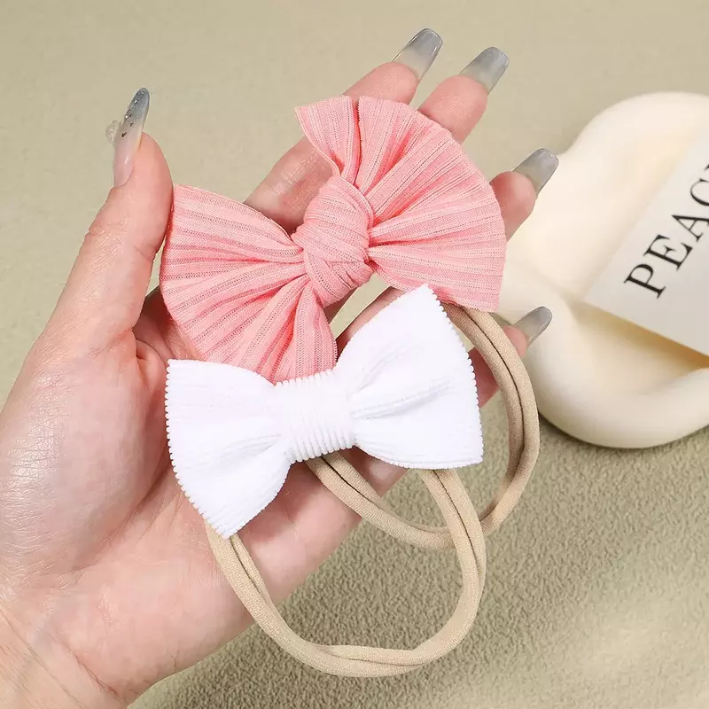3Pcs/Set Printed Bibs for Kids Bows Headband SetNewborn Baby Cotton Saliva Towel Cute Falbala Bibs Soft Hair Accessories Gifts